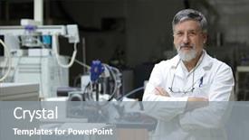 Presentation with research - Beautiful PPT theme featuring physics scientists - renowned scientist doctor backdrop and a gray colored foreground