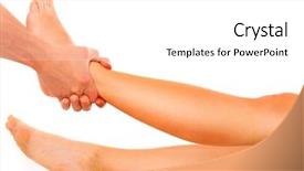  Presentation with massage therapist - Audience pleasing PPT layouts consisting of medical pictures - picture of a physio therapist backdrop and a white colored foreground