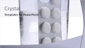  Presentation with medical pills - Audience pleasing slides consisting of medical-pills-and-glass-whit backdrop and a light blue colored foreground