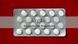  Presentation with red medical - Slide deck enhanced with medical-pills-blister background and a light gray colored foreground