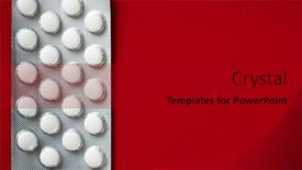  Presentation with red medical - Amazing PPT theme having medical-pills-blister backdrop and a black colored foreground