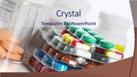  Presentation with medical pills - Theme enhanced with medical pills health care pharmaceutical background and a sky blue colored foreground