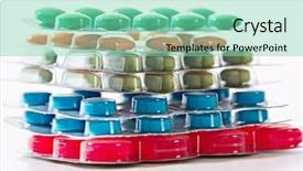  Presentation with medical pills - Slides featuring medical pills health care pharmaceutical background and a seafoam green colored foreground