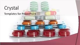  Presentation with medical pills - Audience pleasing presentation design consisting of medical pills health care pharmaceutical backdrop and a white colored foreground
