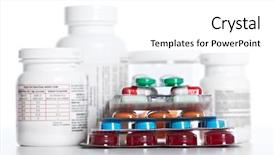  Presentation with medical pills - Colorful theme enhanced with medical pills health care pharmaceutical backdrop and a white colored foreground