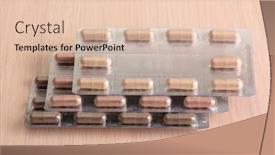  Presentation with medical pills - Beautiful slides featuring medical-pills-in-pack-close backdrop and a lemonade colored foreground