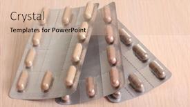  Presentation with medical pills - PPT layouts enhanced with medical-pills-in-pack-close background and a lemonade colored foreground