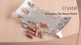  Presentation with medical pills - Audience pleasing slides consisting of medical-pills-in-pack-close backdrop and a lemonade colored foreground