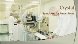  Presentation with medical pills - Beautiful presentation theme featuring medical pills industry factory backdrop and a soft green colored foreground