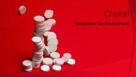  Presentation with red medical - Cool new PPT theme with medical-pills-on-a-red backdrop and a black colored foreground