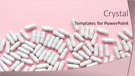  Presentation with medical pills - Colorful presentation design enhanced with medical-pills-on-pink-background backdrop and a lemonade colored foreground