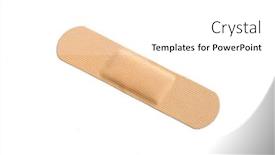  Presentation with plaster - Beautiful slides featuring medical-plaster-isolated backdrop and a white colored foreground