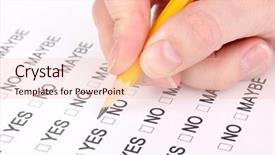  Presentation with questions - Slide set consisting of medical politics - responding to test questions close-up background and a lemonade colored foreground