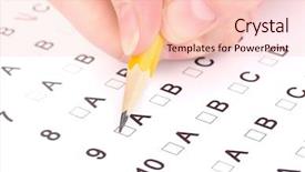  Presentation with questions answers question answer icon - Slide set having medical politics - responding to test questions close-up background and a lemonade colored foreground