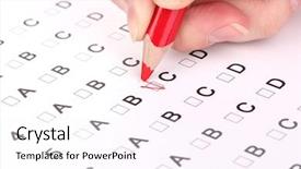  Presentation with questions - Amazing slide deck having medical politics - responding to test questions close-up backdrop and a white colored foreground