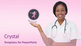  Presentation with breast cancer medical - Slides with medical poster - doctor with breast cancer awareness background and a pink colored foreground