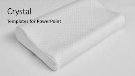  Presentation with posture - Cool new slide deck with medical posture - orthopedic pillow on white background backdrop and a light gray colored foreground