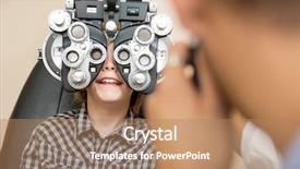  Presentation with eye medical - Audience pleasing PPT layouts consisting of medical preadolescence - preadolescent boy smiling while undergoing backdrop and a coral colored foreground