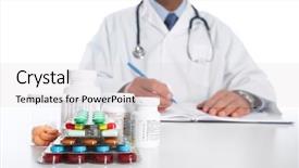  Presentation with pellet - Audience pleasing PPT layouts consisting of medical prescription health care pharmaceutical backdrop and a  colored foreground