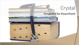  Presentation with medical books - PPT layouts having medical-professional-education-concept background and a white colored foreground