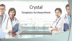  Presentation with medical emergency trauma team - PPT theme enhanced with medical professionals copyspace in center background and a cream colored foreground