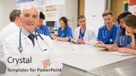  Presentation with smiling kids at summer camp - Beautiful theme featuring medical professor smiling backdrop and a lemonade colored foreground