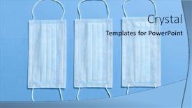  Presentation with germs - Beautiful PPT layouts featuring medical-protective-mask-for-respiratory backdrop and a light blue colored foreground