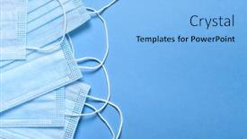  Presentation with germs - PPT theme consisting of medical-protective-mask-for-respiratory background and a light blue colored foreground