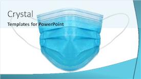  Presentation with mask - Slide deck with medical-protective-mask-isolated background and a arctic colored foreground