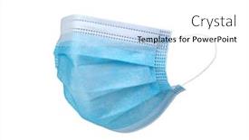  Presentation with mask - Colorful slide deck enhanced with medical-protective-mask-isolated backdrop and a white colored foreground