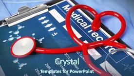  Presentation with heart medical - Cool new slide set with  backdrop and a  colored foreground