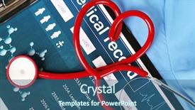  Presentation with red medical - Beautiful presentation design featuring  backdrop and a  colored foreground