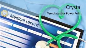  Presentation with heart medical - Beautiful slide deck featuring  backdrop and a  colored foreground