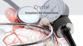  Presentation with report - Amazing presentation theme having medical report and sphygmomanometer backdrop and a lemonade colored foreground