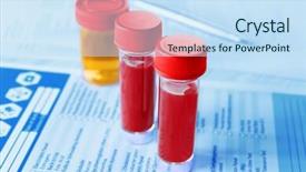  Presentation with medical analysis - Slides with medical report with analysis closeup background and a sky blue colored foreground