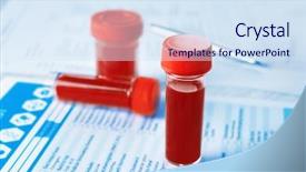  Presentation with medical analysis - PPT layouts consisting of medical report with analysis closeup background and a sky blue colored foreground