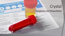  Presentation with medical analysis - Cool new slides with medical report with analysis closeup backdrop and a  colored foreground