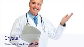  Presentation with ethical doctor - Amazing slide deck having medical representatives - doctor man backdrop and a sky blue colored foreground