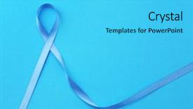  Presentation with medical prostate - Colorful slide set enhanced with medical reproductive system - light blue ribbon on color backdrop and a cyan colored foreground