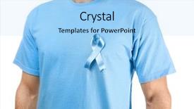  Presentation with thin blue line police symbol - Colorful slide set enhanced with medical reproductive system - young man in t-shirt backdrop and a light blue colored foreground