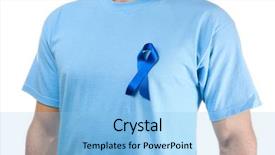  Presentation with awareness - Slide deck having medical reproductive system - young man in t-shirt background and a light blue colored foreground