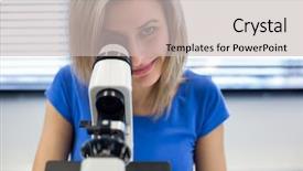  Presentation with optometrist - Beautiful slide deck featuring medical retina - your pretty optometrist preparing your backdrop and a light gray colored foreground
