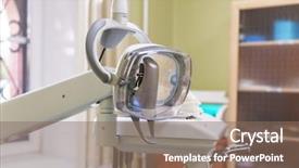  Presentation with medical equipment - Cool new presentation theme with medical room office with equipment backdrop and a violet colored foreground