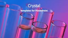  Presentation with test tubes - Beautiful slide deck featuring medical science - test tubes backdrop and a cobalt blue colored foreground