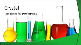  Presentation with test tubes - Colorful slide set enhanced with medical science equipment - test tubes with colorful liquids backdrop and a  colored foreground