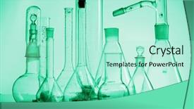  Presentation with medical science equipment research laboratory - Colorful presentation theme enhanced with medical science equipment research laboratory backdrop and a  colored foreground