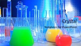  Presentation with medical science equipment research laboratory - Cool new PPT layouts with medical science equipment research laboratory backdrop and a light blue colored foreground