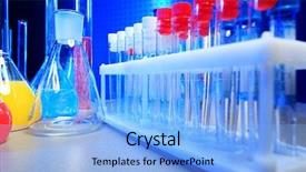  Presentation with medical science equipment research laboratory - PPT theme consisting of medical science equipment research laboratory background and a light blue colored foreground