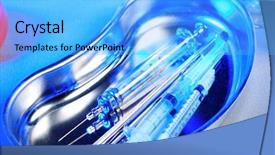  Presentation with medical science equipment research laboratory - Presentation theme with medical science equipment research laboratory background and a light blue colored foreground