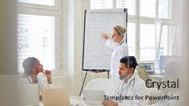  Presentation with medical training - Presentation theme featuring medical seminar presentation for training background and a light gray colored foreground